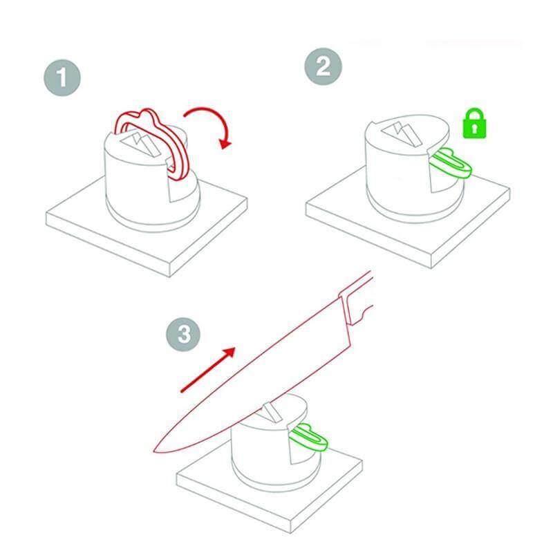 Sikunuo | Kitchen Knife Sharpener Tool with Suction Pad