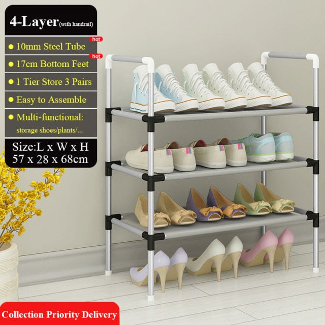 Sikunuo | Adjustable 30 Pair Shoe Rack Space Saving Storage Organizer