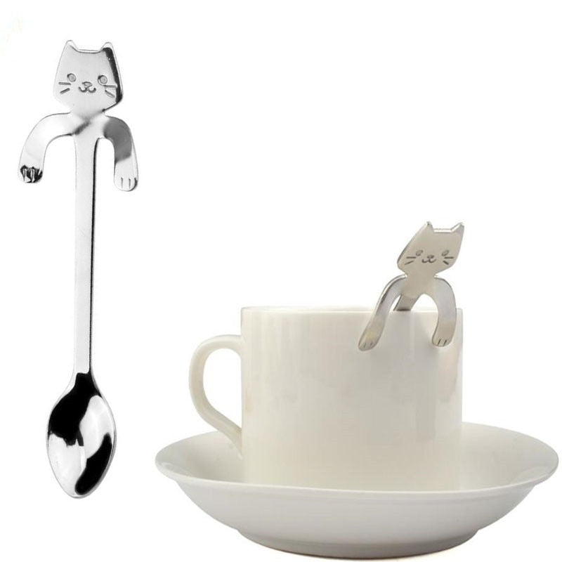Sikunuo | Cute Cat Long Handle Tea Spoon