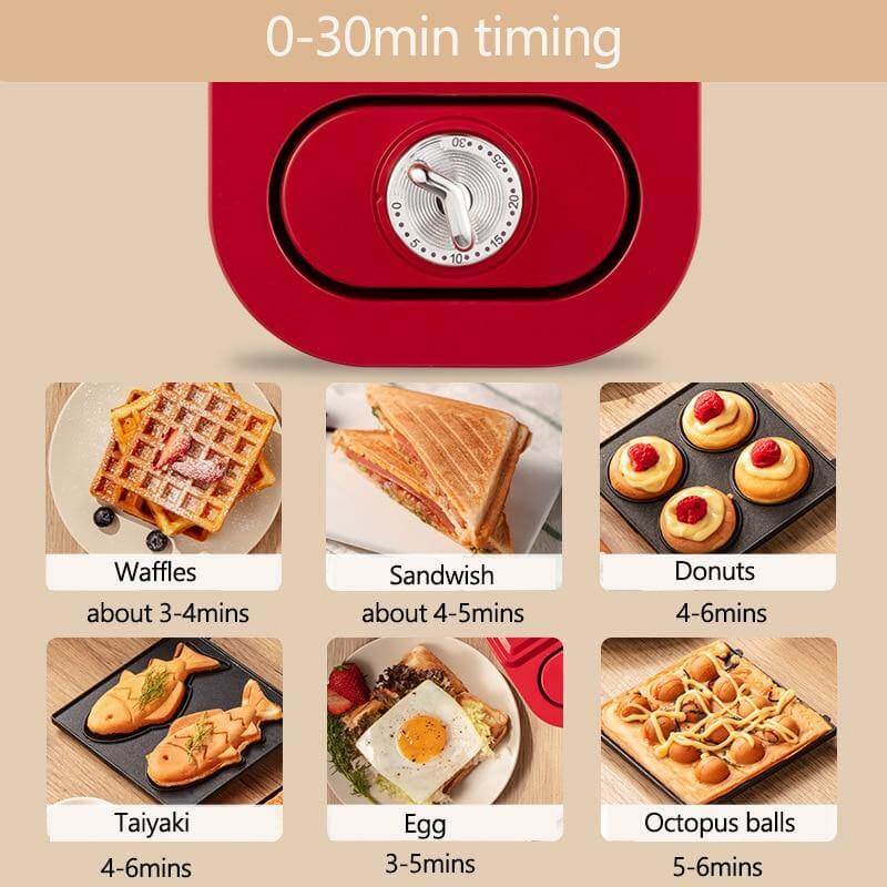 Sikunuo | Multifunctional Breakfast Waffle Maker