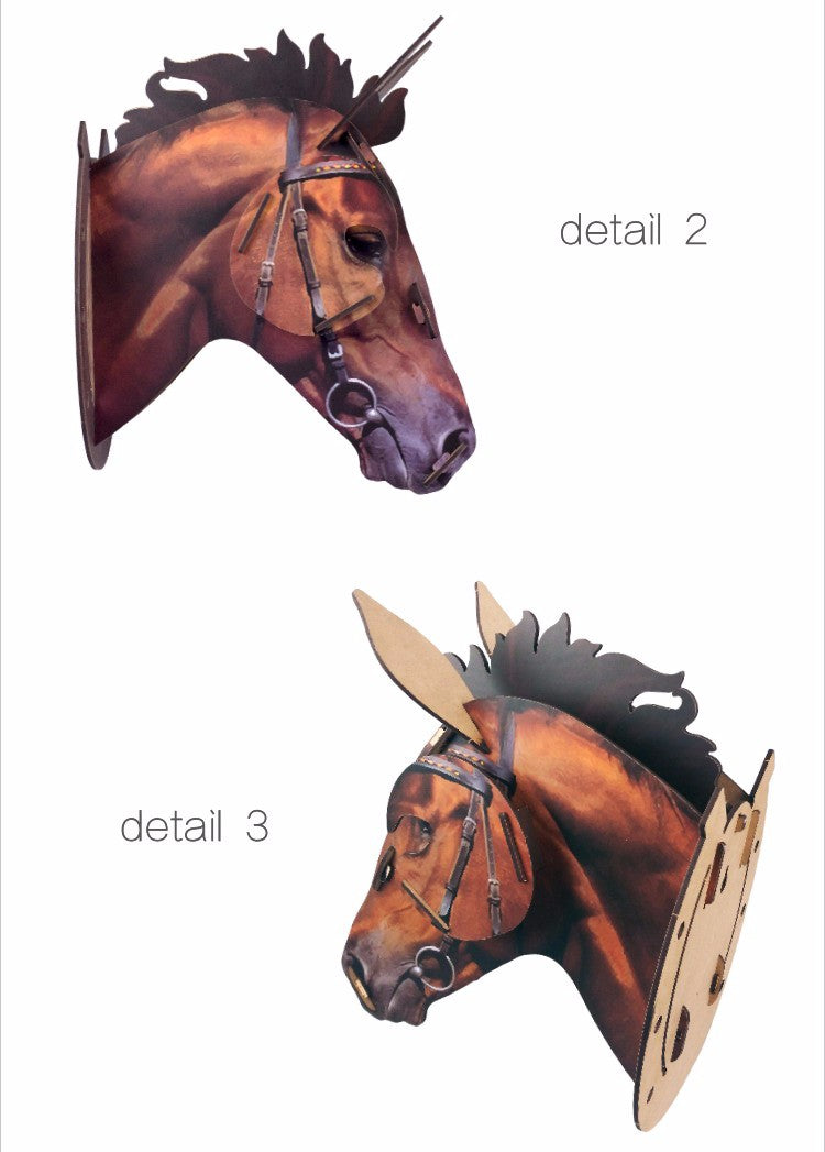 Sikunuo | 3D Wooden Craft Horse Hanging Wall Decor