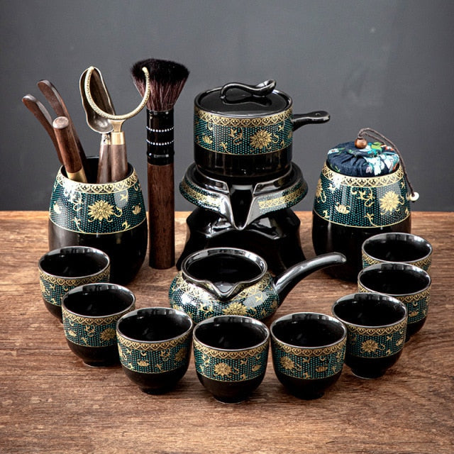 Sikunuo | Vintage Chinese Style Unique Ceramic Tea Set