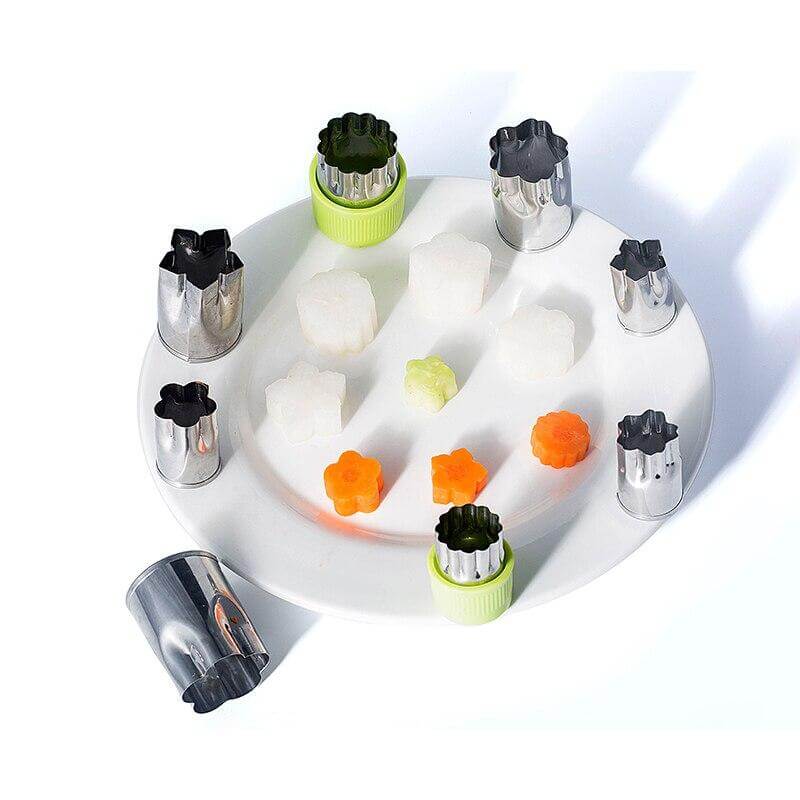 Sikunuo | 8pcs/Set Stainless Steel Puzzle Fruit Vegetable Cutter