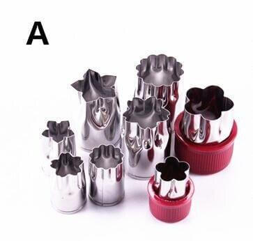 Sikunuo | 8pcs/Set Stainless Steel Puzzle Fruit Vegetable Cutter