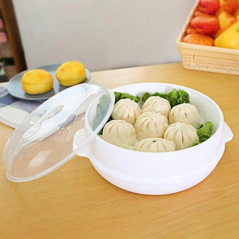 Sikunuo | Microwave Round Steamer Heater Bowl with Lid