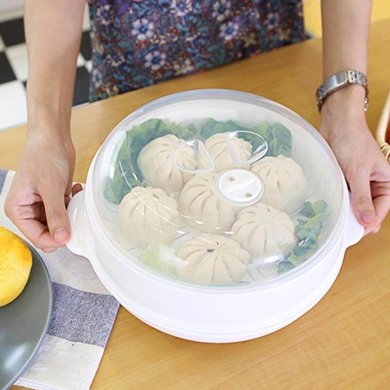 Sikunuo | Microwave Round Steamer Heater Bowl with Lid