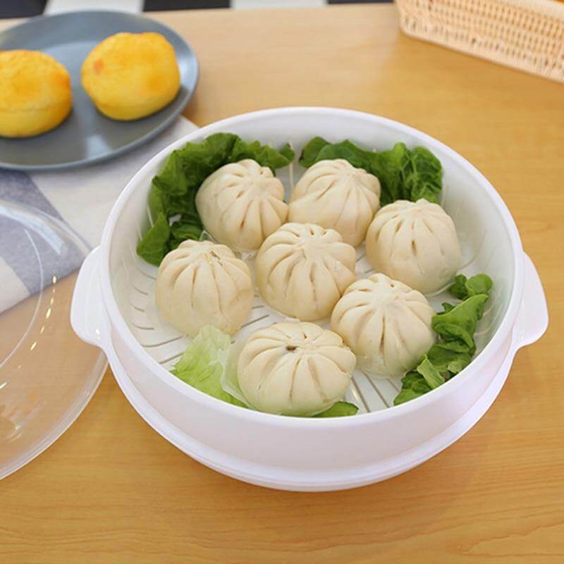Sikunuo | Microwave Round Steamer Heater Bowl with Lid