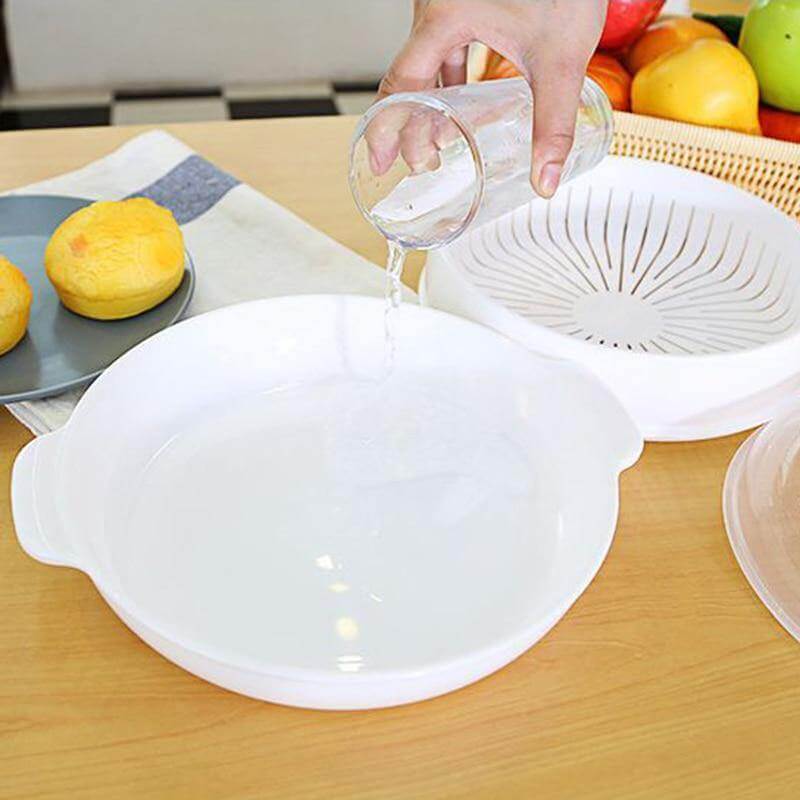 Sikunuo | Microwave Round Steamer Heater Bowl with Lid