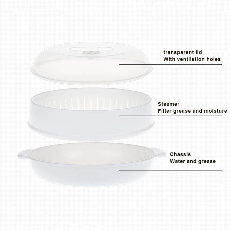Sikunuo | Microwave Round Steamer Heater Bowl with Lid