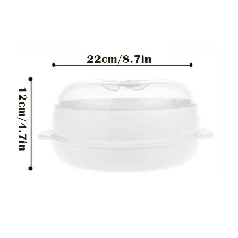 Sikunuo | Microwave Round Steamer Heater Bowl with Lid