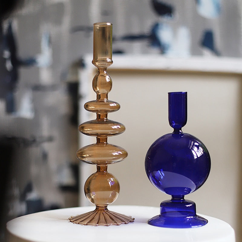 Sikunuo | Nordic Stylish Bubble Glass Candle Holder