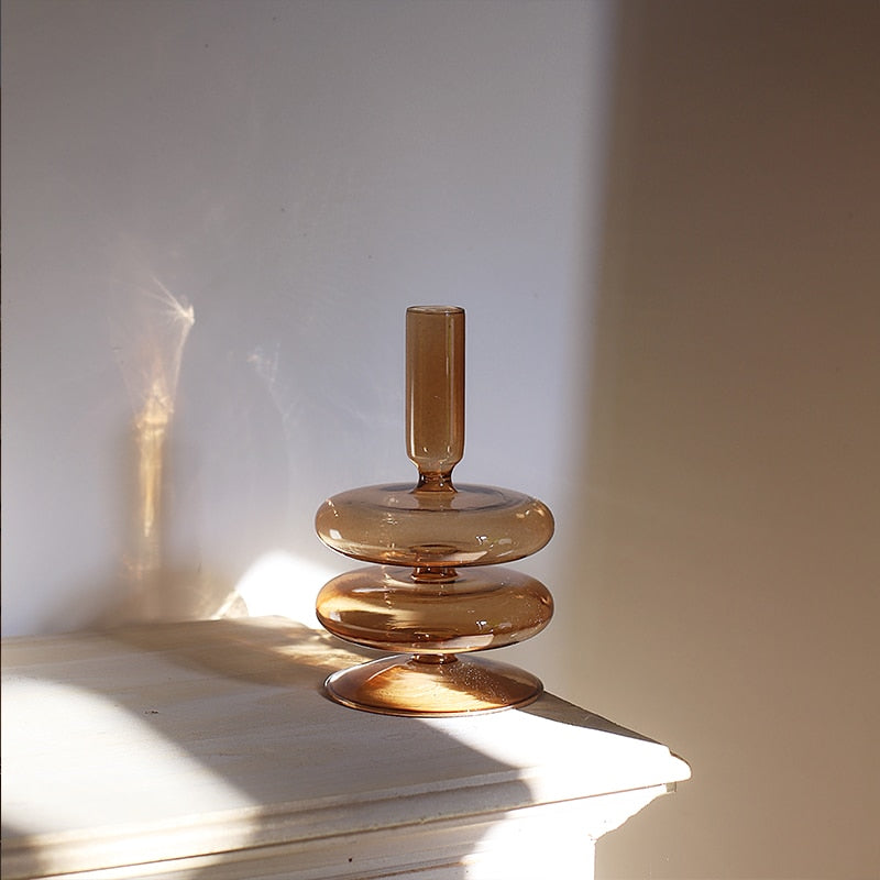 Sikunuo | Nordic Stylish Bubble Glass Candle Holder
