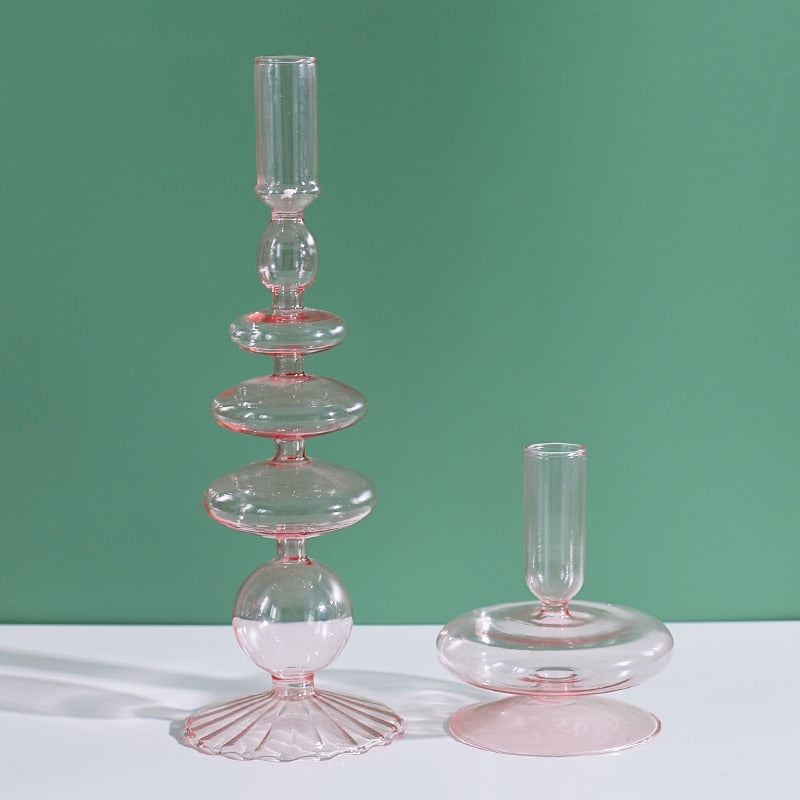 Sikunuo | Nordic Stylish Bubble Glass Candle Holder