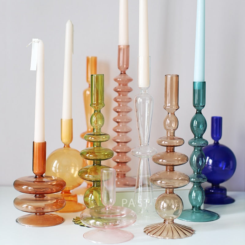 Sikunuo | Nordic Stylish Bubble Glass Candle Holder