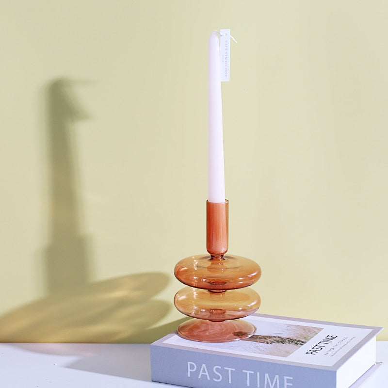 Sikunuo | Nordic Stylish Bubble Glass Candle Holder