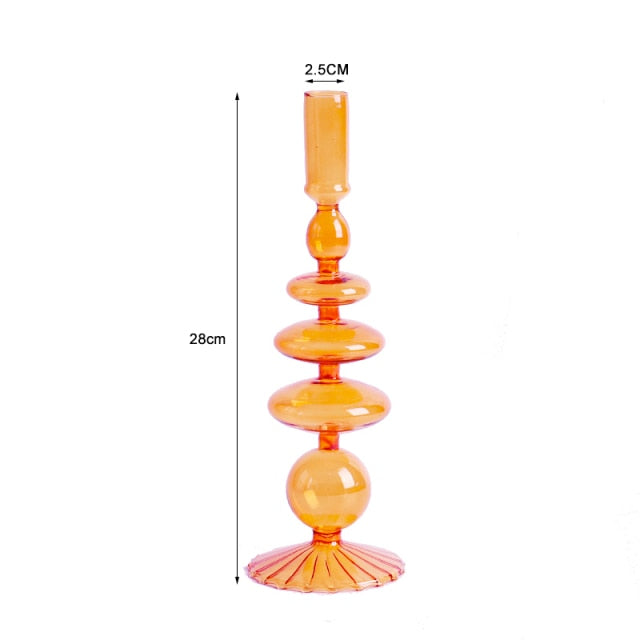 Sikunuo | Nordic Stylish Bubble Glass Candle Holder