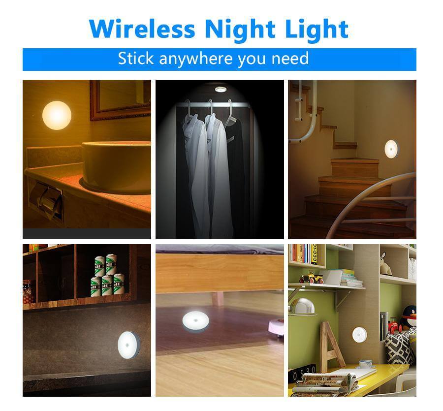 Sikunuo | Rechargeable Motion Sensor LED USB Night Light