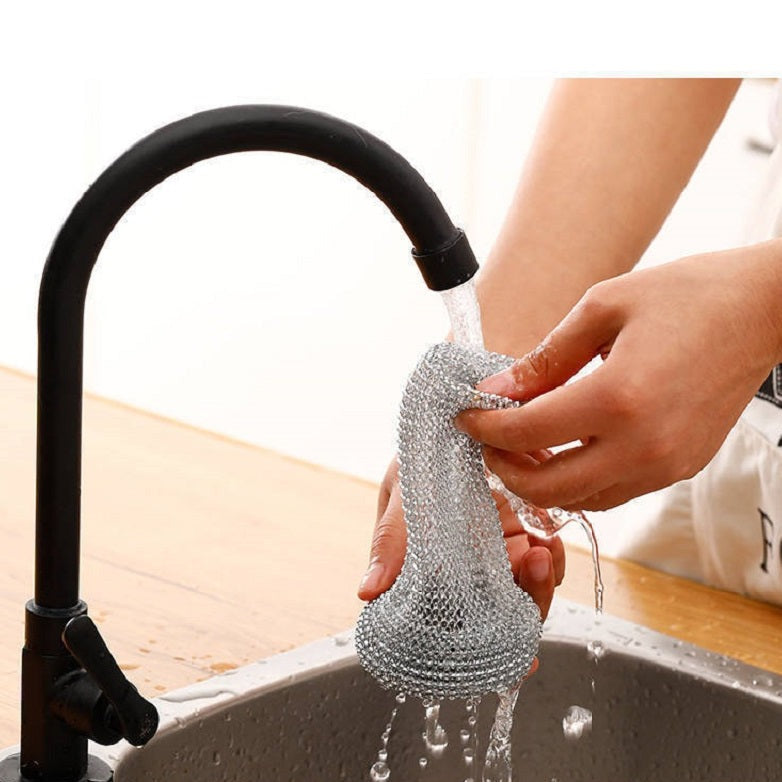 Sikunuo | Heavy Duty Wire Ball Kitchen Cleaning Brush