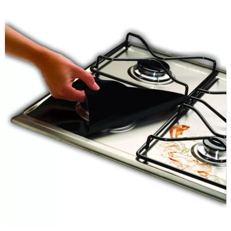 Sikunuo | Reusable 4pcs Glass Fiber Gas Stove Covers