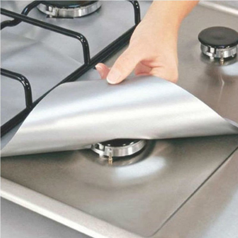 Sikunuo | Reusable 4pcs Glass Fiber Gas Stove Covers