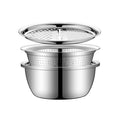 Sikunuo | 3in1 Stainless Steel Vegetable Slicer with Drain Basket