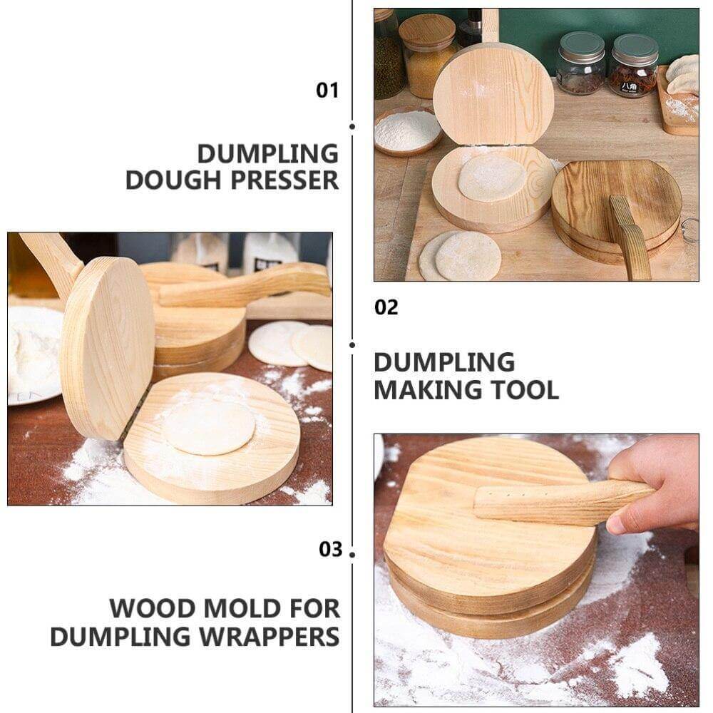 Sikunuo | Wooden Mini Dough Pressing Tool Presser