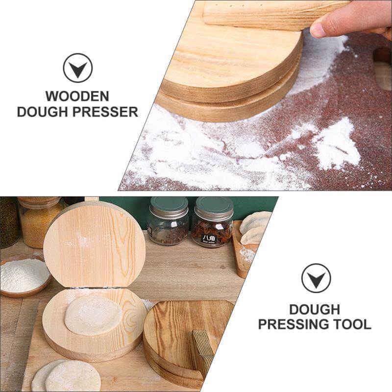 Sikunuo | Wooden Mini Dough Pressing Tool Presser