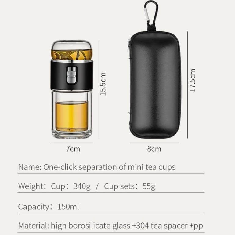 Sikunuo | Double Glass Portable Eco-Friendly Tea Infuser