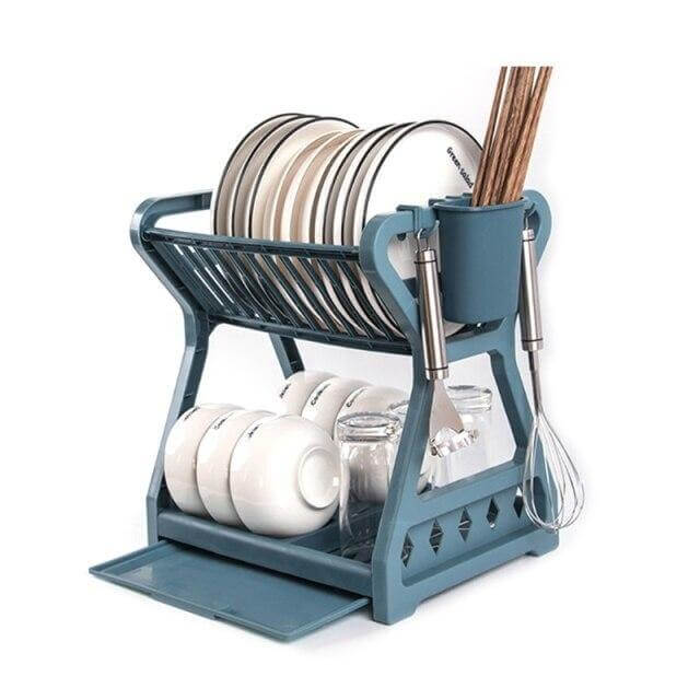 Sikunuo | Double-layer Multifunctional Countertop Sink Dish Drying Rack