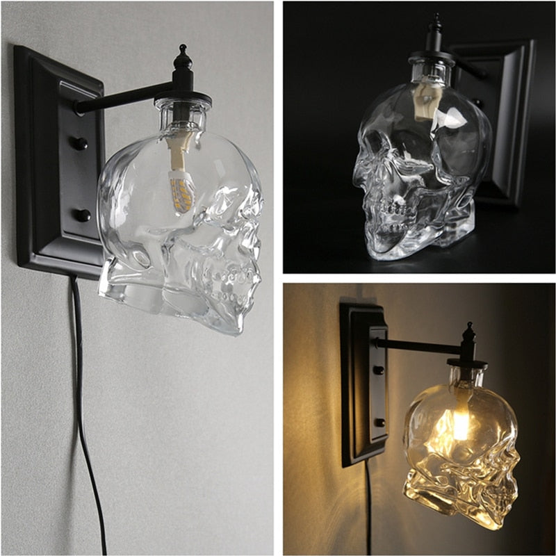 Sikunuo | Retro Skull Glass Pendant Light