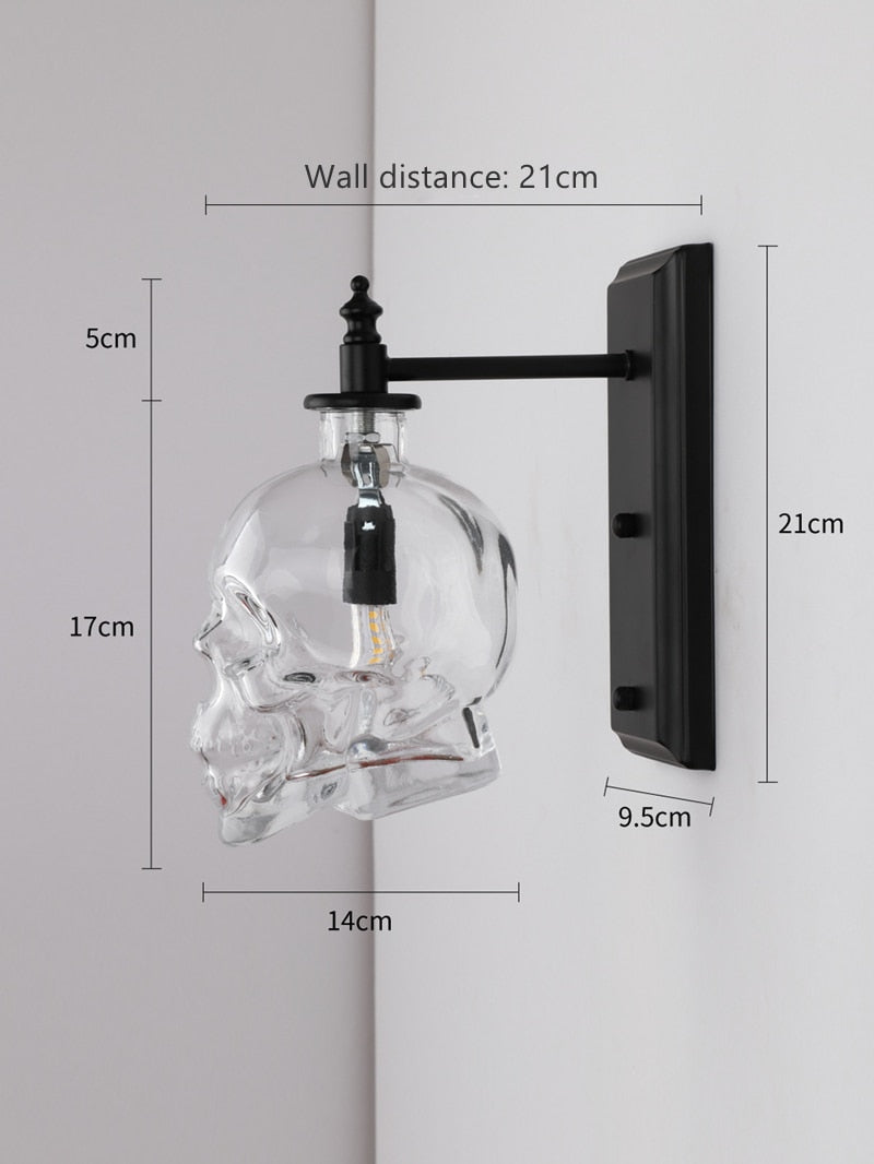 Sikunuo | Retro Skull Glass Pendant Light