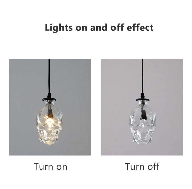 Sikunuo | Retro Skull Glass Pendant Light