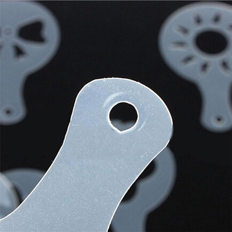 Sikunuo | 8Pcs Coffee Cake Decoration Stencil Molds