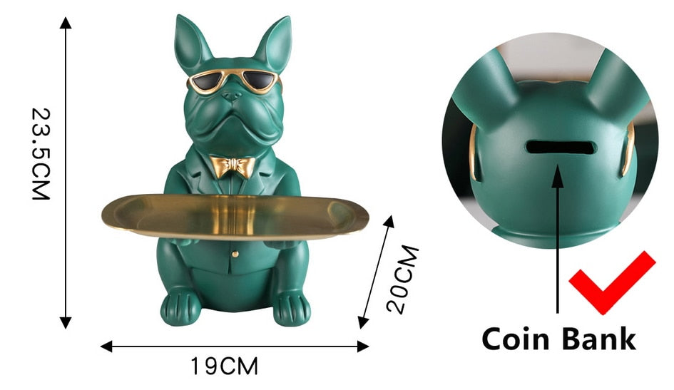 Sikunuo | Nordic Fancy Bulldog Storage Tray Home Decor