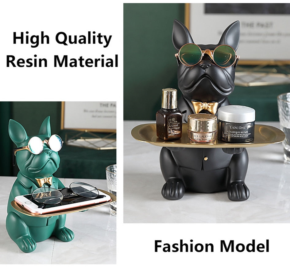 Sikunuo | Nordic Fancy Bulldog Storage Tray Home Decor