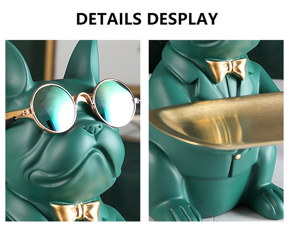 Sikunuo | Nordic Fancy Bulldog Storage Tray Home Decor