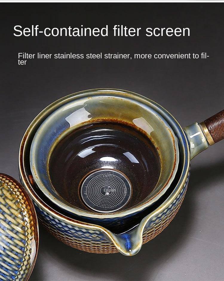 Sikunuo | Unique Ceramic Moving Teapot Filter Set