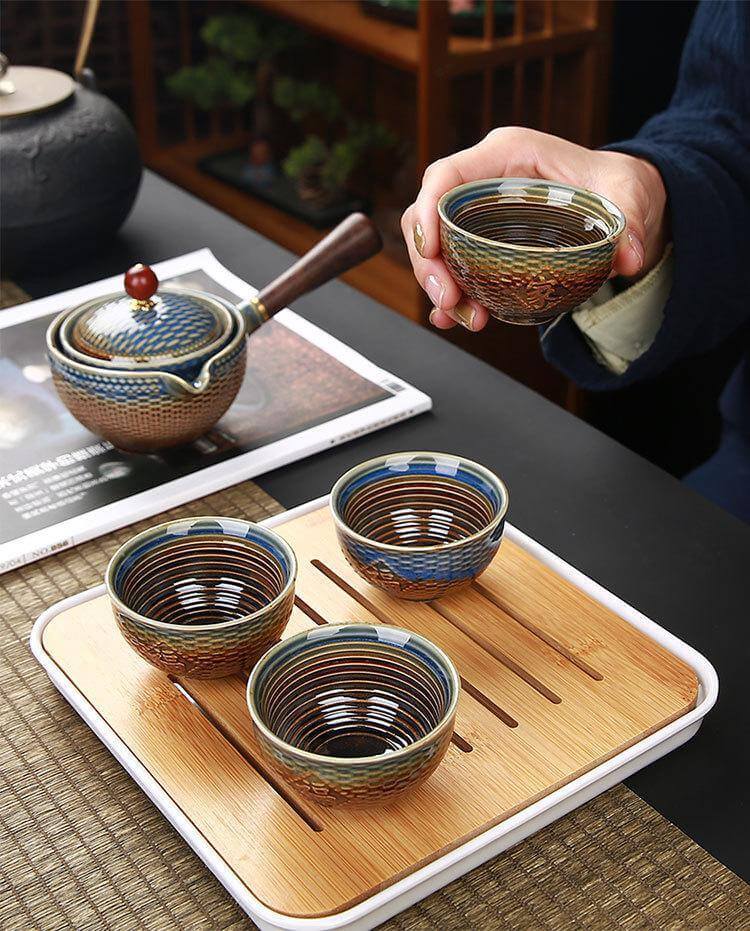 Sikunuo | Unique Ceramic Moving Teapot Filter Set