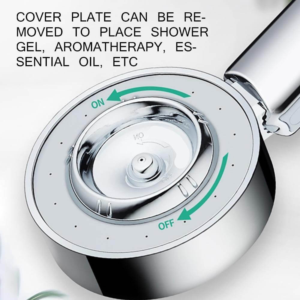 High-Pressure Shower Head with Soap Dispenser and Double-Sided Outlet