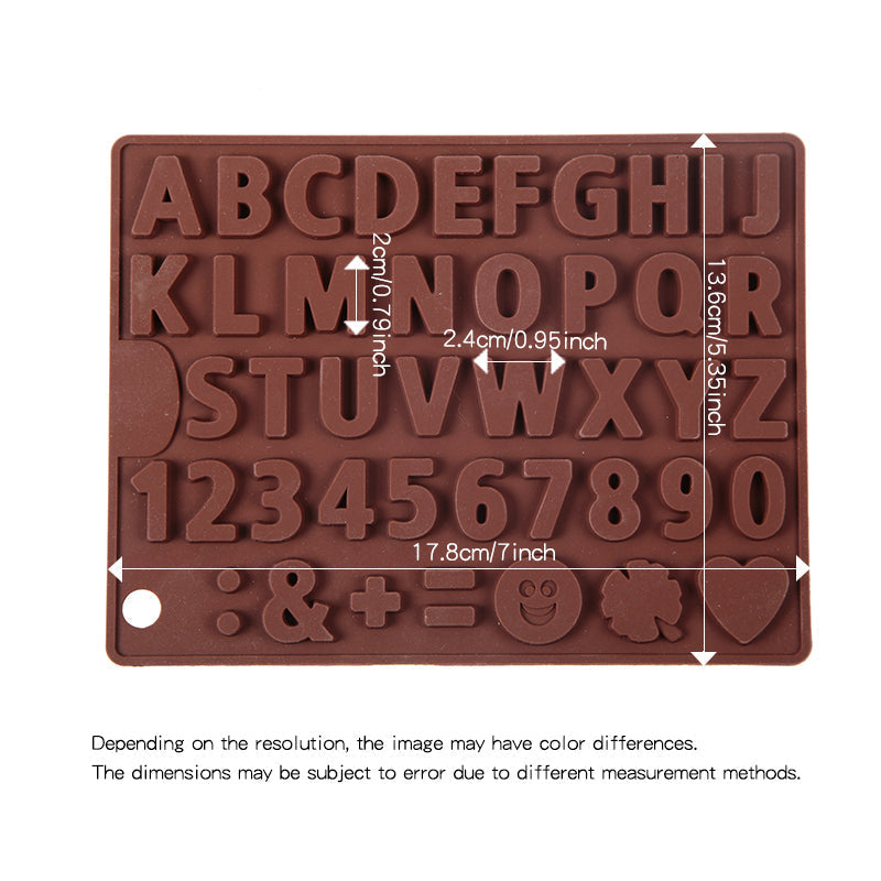 Sikunuo | 3D Alphabet Silicone DIY Chocolate Mold