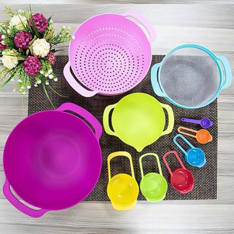 Sikunuo | Rainbow Multifunctional Stackable Kitchen Bowl Set