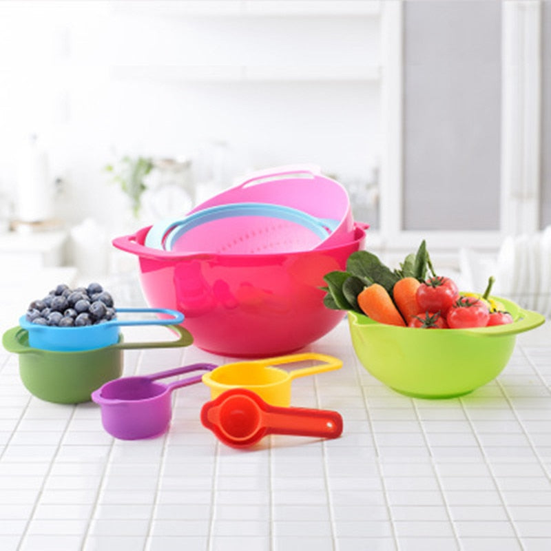 Sikunuo | Rainbow Multifunctional Stackable Kitchen Bowl Set