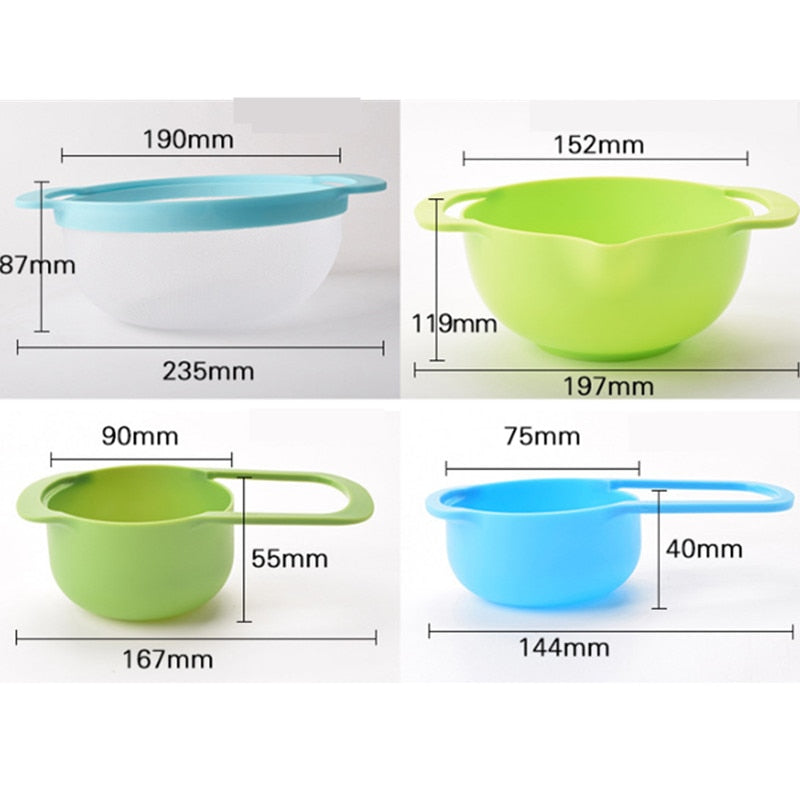Sikunuo | Rainbow Multifunctional Stackable Kitchen Bowl Set