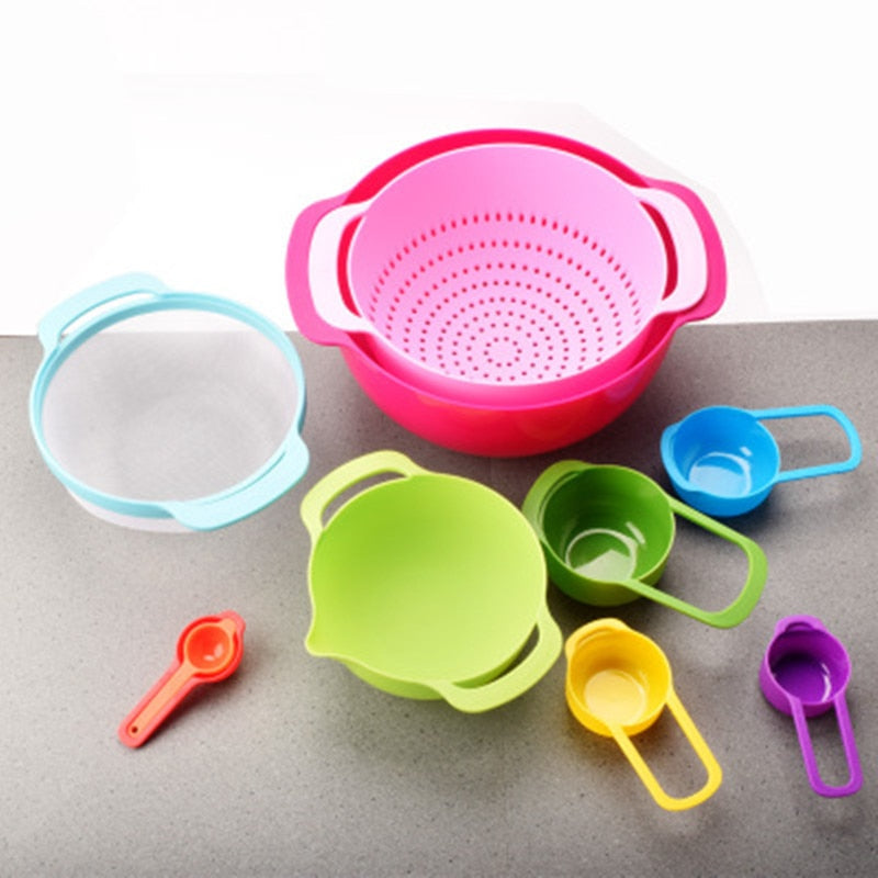 Sikunuo | Rainbow Multifunctional Stackable Kitchen Bowl Set