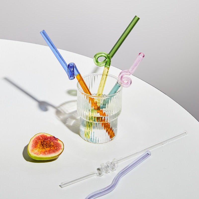 Sikunuo | Colorful Environment Friendly Reusable Glass Straw