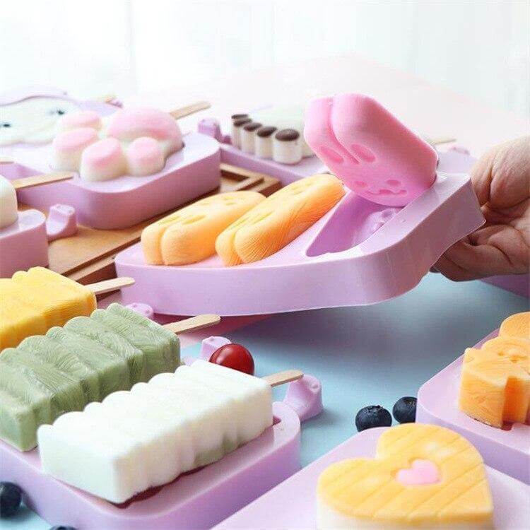 Sikunuo | Silicone Cartoon Homemade Ice Cream Molds