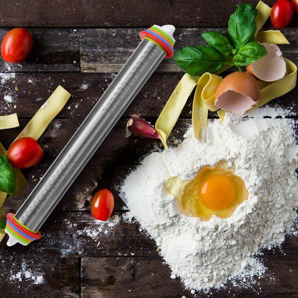 Sikunuo | Stainless Steel Easy Dough Roller Pin