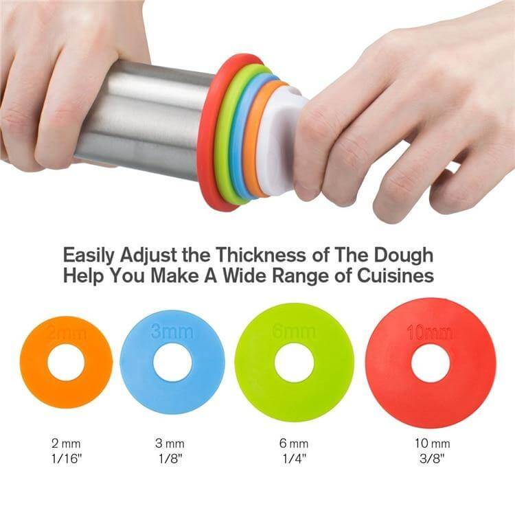 Sikunuo | Stainless Steel Easy Dough Roller Pin