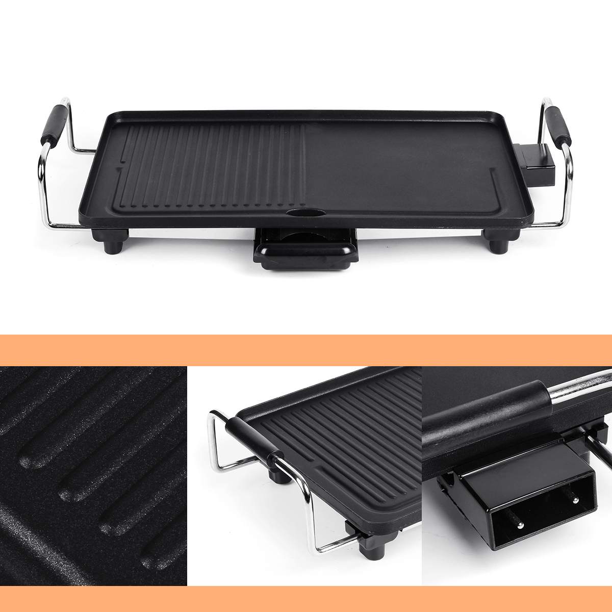 Sikunuo | Non-Stick Electric Smokeless Indoor Grill