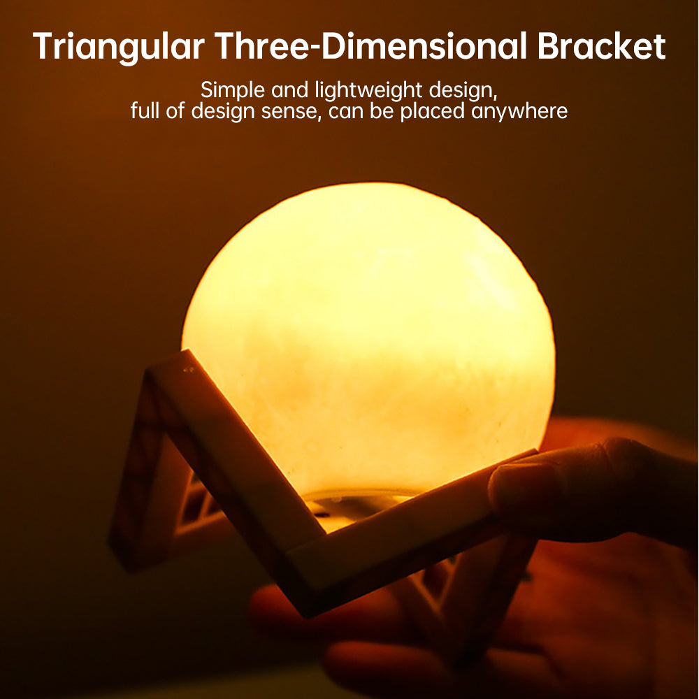 Sikunuo | 3D Light Touch Switch Rechargeable Moon Night Lamp